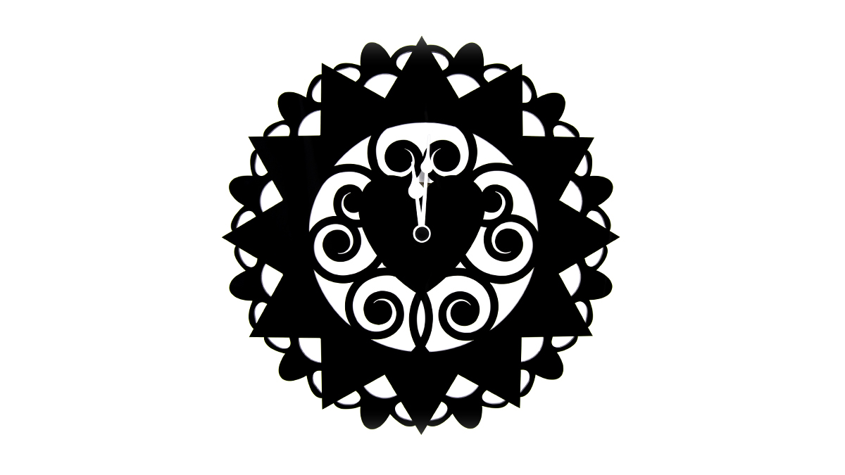 Orologio da Parete in Plexiglas Nero